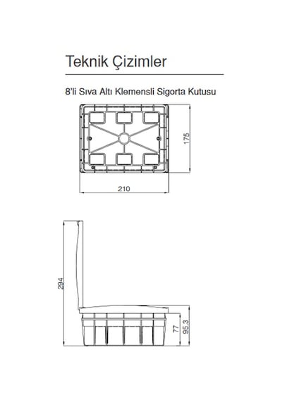 Sigorta Kutusu Sıva Altı 8 Lı Makel