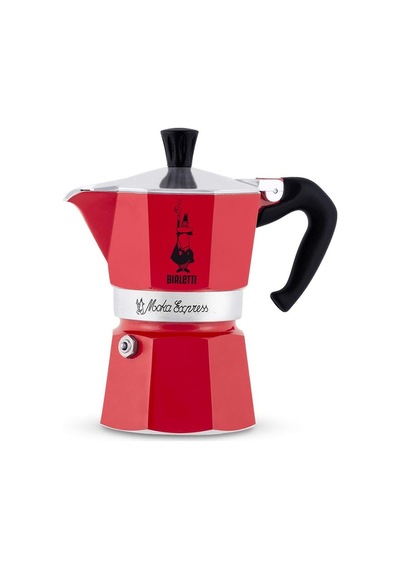 Bialetti Express Moka Pot, 3 Cup, Kırmızı