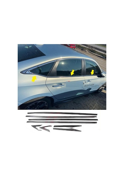 Honda Civic Fe1 Cam Çıtası Kromu Nikelaj 2022 Sonrası
