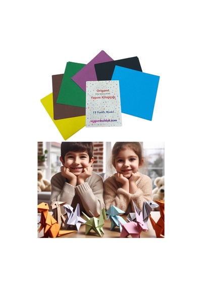 Origami Kağıdı - 50 Adetli Sade Renkli Origami Seti