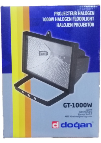 Doğan 1000 Watt Halojen Projektör Ampul Dahildir Sarı Işık