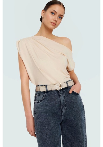 Frm Regular Kalıp Polyester Bluz Yazlık Şıklık Seçkin Malzeme Taş