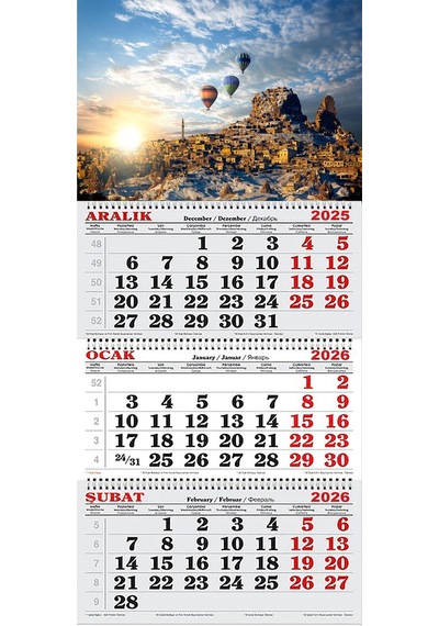 2026 Yılı Gemici Takvimi----uçhisar Kalesi