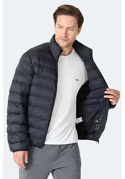 Slazenger Braum Erkek Puffer Şişme Mont Siyah
