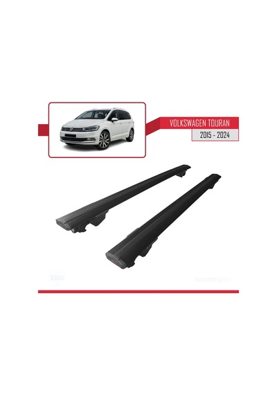 Vw Touran 2015 Ve Sonrası İle Uyumlu Hook Model Anahtar Kilitli Ara Atkı Tavan Barı Siyah