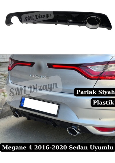 Renault Megane 4 Parlak Siyah Difüzör Megane Arka Difizör