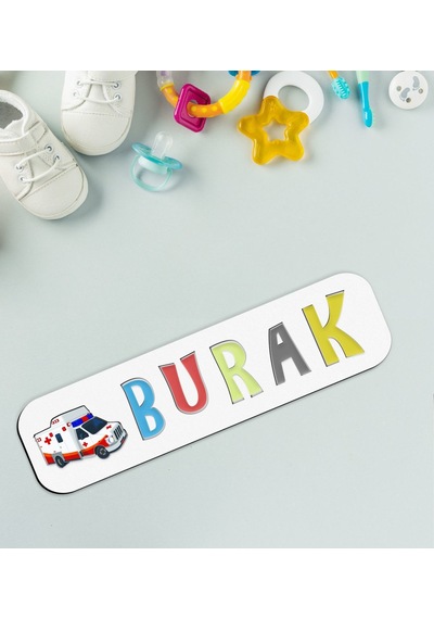 Bk Toys Çocuklara Özel İsimli Figürlü Ahşap Eğitici Yapboz Puzzle-19