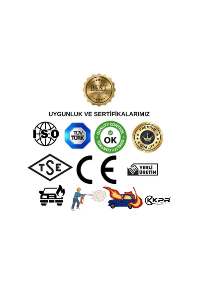 Kpr 2 Kg Kuru Kimyevi Tozlu Araç Söndürücü Dolum : 2025 Bitiş : 2029