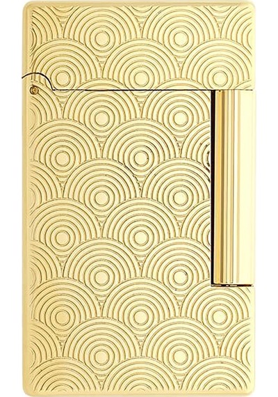 S.t. Dupont Initial Guilloche Gold Daire İşlemeli Puro Çakmağı 20845