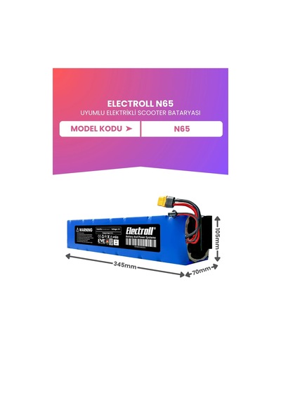 Electroll N65 Uyumlu Batarya Maksimum Kapasite 48v 20.000mah Elektrikli Scooter Bataryası Diğer
