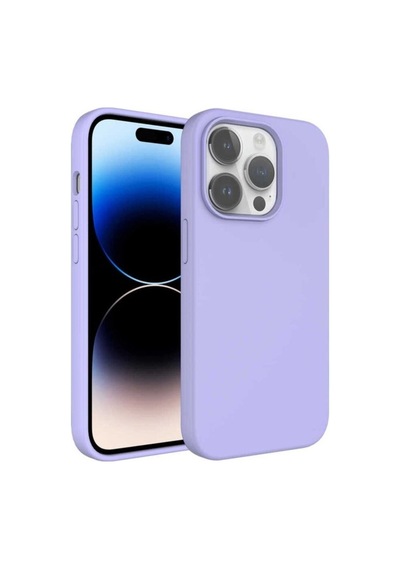 Apple Uyumlu iPhone 14 Pro Kılıf Sıvı Teknolojili Silinebilir Sert Zore Kivi Kapak Lila