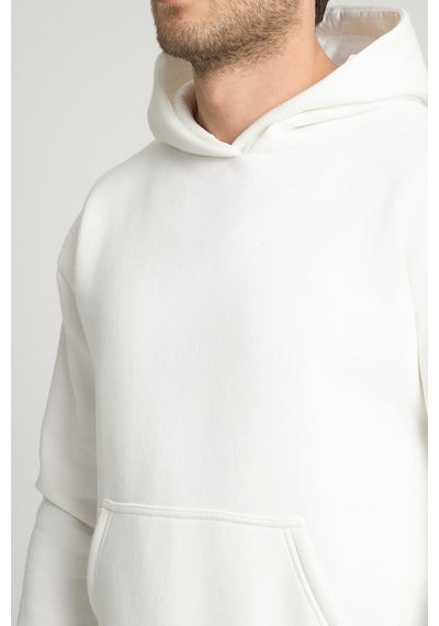 Alexandergardi Alexandergardı Kangru Cepli Kapişonlu Sweatshirt E23-00176 Beyaz