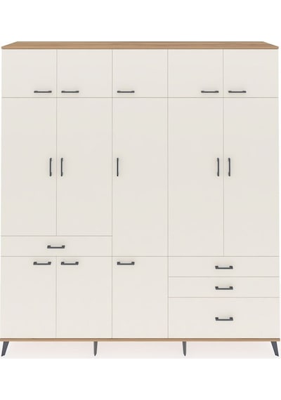 Hyperion Dolap 8 Raflı 4 Çekmeceli 3 Askılı 220x44x243 Çam-aytaşı/aytaşı Aytası/aytası Hyperion Dolap 8 Raflı 4 Çekmeceli 3 Askılı 220x44x243 Çam-aytaşı/aytaşı Aytası/aytası