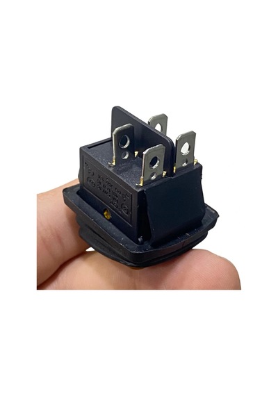 Ic-104w Geniş Körüklü Işıklı Anahtar On-off 4p Sarı