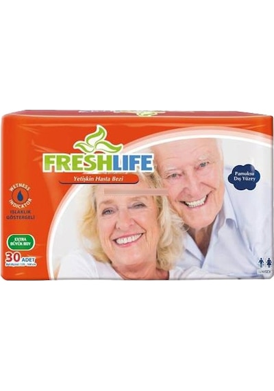 Freshlife Belbantlı Tekstil Yüzey Hasta Bezi XL 30'Lu Freshlife Belbantlı Tekstil Yüzey Hasta Bezi XL 30'Lu