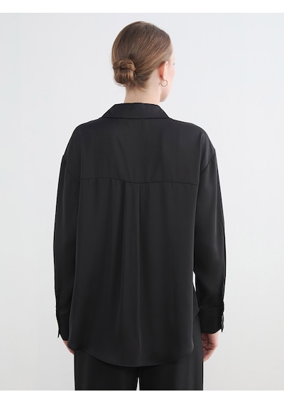 Lcw Studıo Siyah Regular Fit Kadın Gömlek