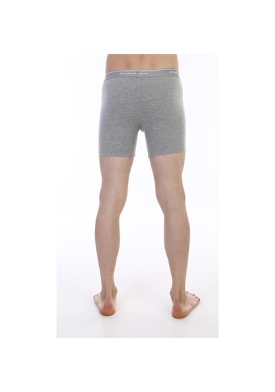 Çift Kaplan Erkek Elastanlı Biyeli Boxer 855 Gri