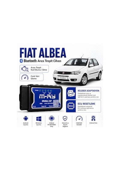 M-ry Egea Uyumlu Bluetooth Arıza Tespit Cihazı