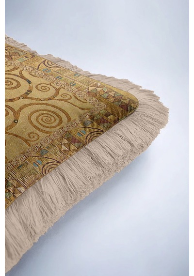 Gustav Klimt Ağacı Lüx Saçaklı Yastık Kılıfı-soyut Sarı Altın Renkli Retro Püsküllü Kırlent Kılıfı Yağmur Elma Yeşili Gustav Klimt Ağacı Lüx Saçaklı Yastık Kılıfı-soyut Sarı Altın Renkli Retro Püsküllü Kırlent Kılıfı Yağmur Elma Yeşili