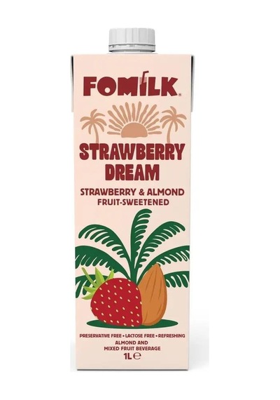 Fomilk Strawberry Dream - Çilek Ve Badem Sütlü İçecek 1lt-3632