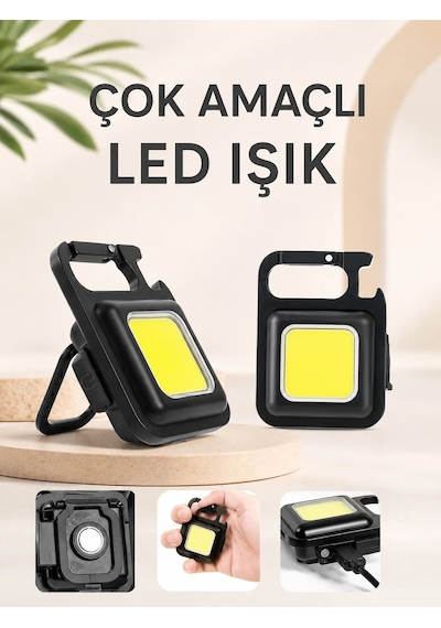 Led Işık Acil Durum Işığı Çok Fonksiyonlu Mıknatıs Özelliği Siyah 10961131