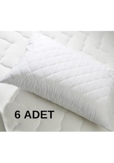 6 Adet Kapitoneli Yastık Koruyucu 50X70 Cm Yastık Alezi