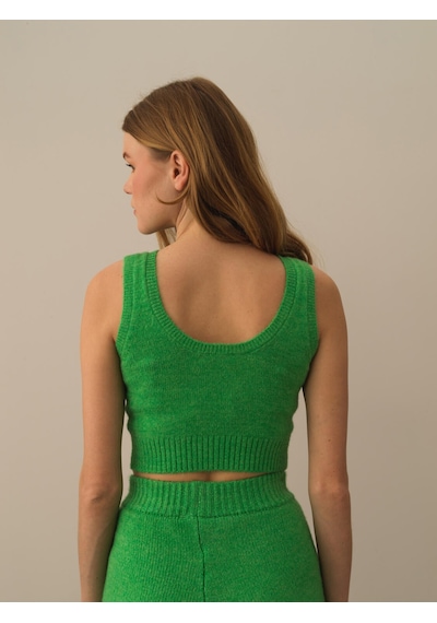 Xint Yeşil Regular Fit U Yaka Triko Atlet 850917