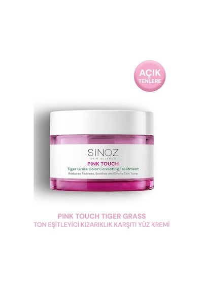 Sinoz Pink Touch Tiger Grass Anında Ton Eşitleyici Onarıcı Yüz Bakım Kremi 15 ML