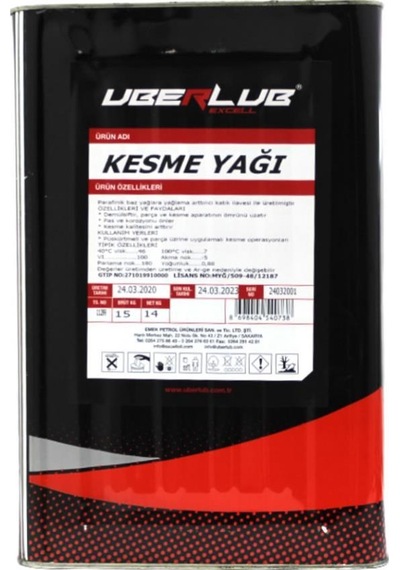 Uberlub Excell Pafta Kesme Yağı 16 L