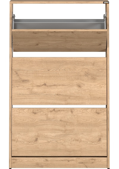 Flat Duo 3 Katlı Geniş Ayakkabılık - Florida Meşe 73x119x26 Cm Meşe