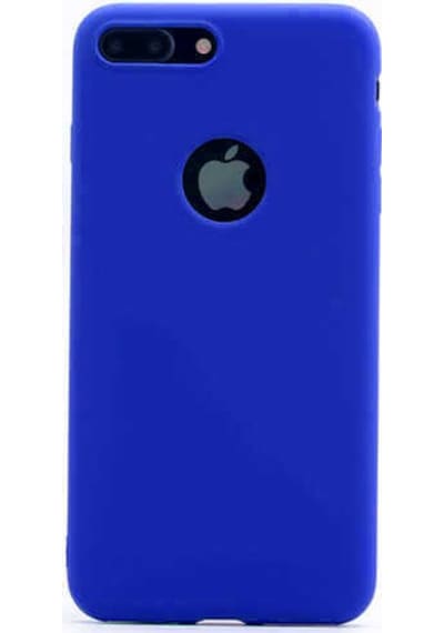 Noktaks - Apple Uyumlu iPhone 8 Plus - Kılıf Mat Soft Esnek Premier Silikon Kapak - T1643 - Saks Mavi Saks Mavi