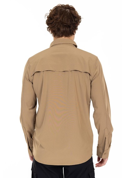 312 Likralı Esnek Taktik Outdoor Bej Gömlek