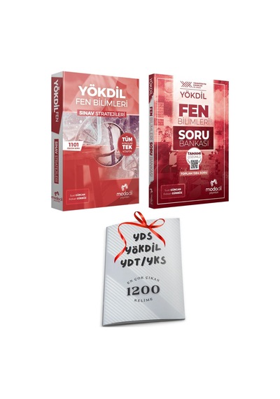 Yökdil Fen Sınav Stratejileri - Yökdil Fen Soru Bankası - En Çok Çıkan 1200 Kelime Hediyeli