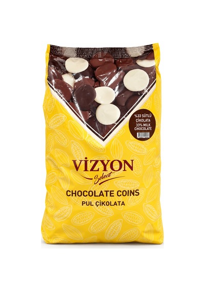Vizyon Select %33 Sütlü Pul Çikolata 2,5 Kg