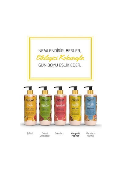 Mango & Papaya Agiva Care & Beauty Yoğun Nemlendirici Ve Besleyici Vücut Losyonu 500 Ml