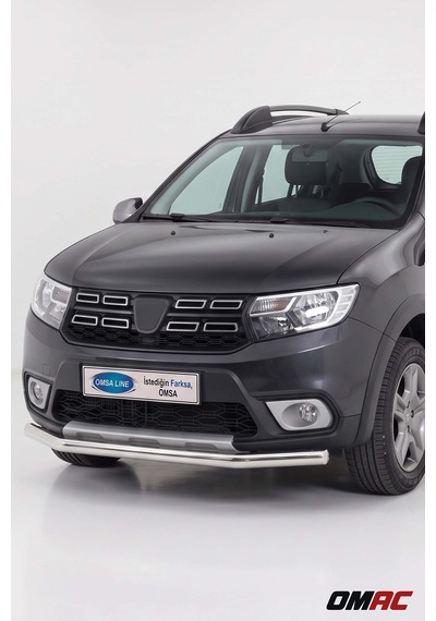 Dacia Sandero 2 Stepway 2012-2020 Uyumlu Araca Özel Texas Ön Alt Koruma Ø60mm Krom