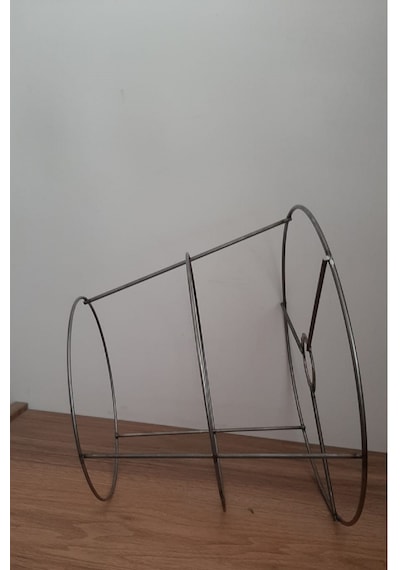 Abajur Ve Avize Teli 3 Katlı Metal Iskelet 30 25 20 Yükseklik : 21 Cm