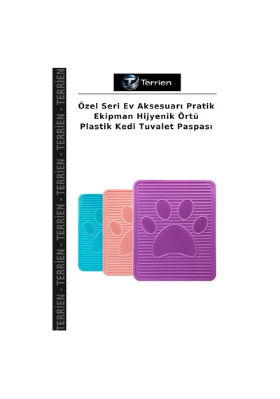 Özel Seri Ev Aksesuarı Pratik Ekipman Hijyenik Örtü Plastik Kedi Tuvalet Paspası