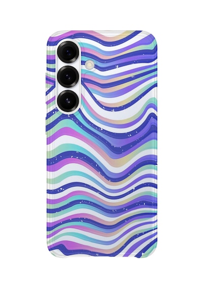 Samsung Galaxy S25 Uyumlu Baskılı Şeffaf Telefon Kılıfı Koleksiyon: Colorwave Flux 5