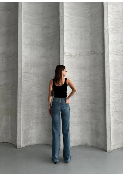 Zdnjeans Yeni Sezon Straıght Kesim Kot Pantolon Koyu Mavi