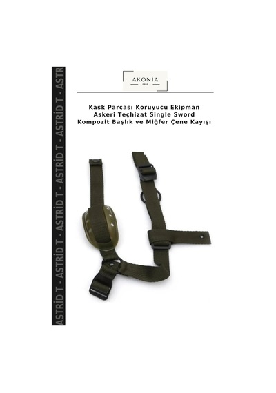 Astrid T Kask Parçası Koruyucu Ekipman Askeri Teçhizat Single Sword Kompozit Başlık Ve Miğfer Çene Kayışı