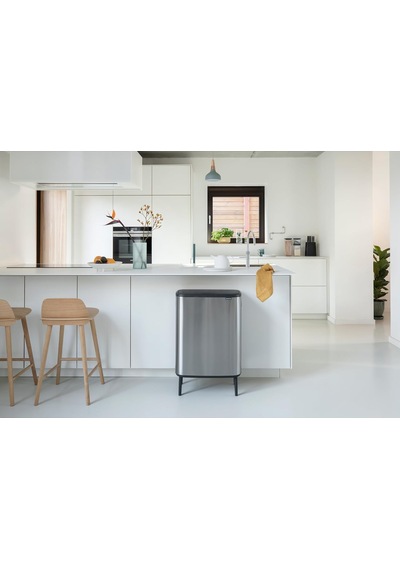 Bo Touch Çöp Kutusu Hi Recycling 2 X 30l, Çelik Mat Parmak İzlerine Karşı