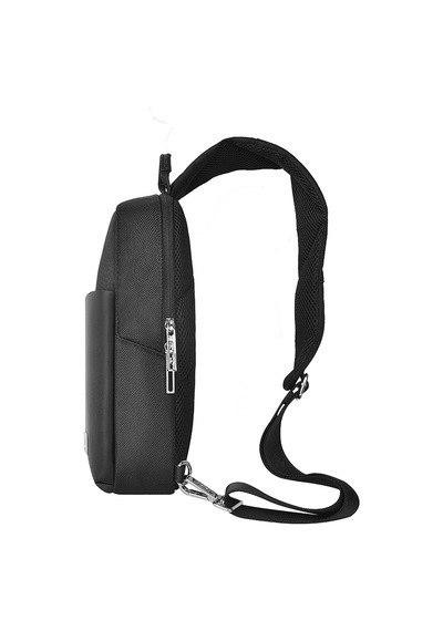 Wiwu Hali Serisi Crossbody 1680d Su Geçirmez Naylon Kumaş Omuz Askılı Çapraz Vücut Çantası Siyah