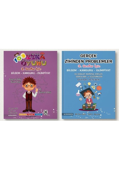 Altın Nokta Yayınları 3. Sınıf 103 Zeka Oyunu Ve Gerçek Zihinden Problemler Bilsem - Kanguru - Olimpiyat Mini Set-2 Kitap
