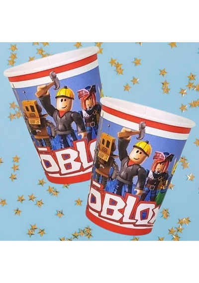 Bardak Roblox Karton Bardak 8li Paket Doğum Günü Bardağı7 Cm En - 9 Cm Boy