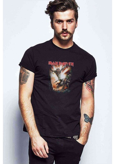 Iron Maıden Metal Rock Baskılı Siyah Erkek Tshirt (528844736)