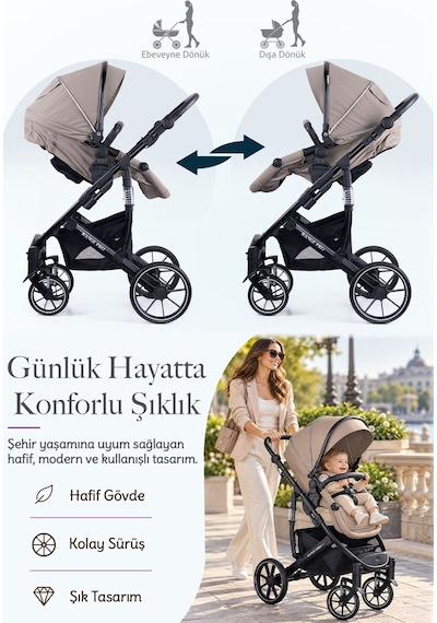 Prego Range Pro Portbebeli i-Size Sertifikalı Travel Bebek Arabası - UPF 50+ UV Korumalı