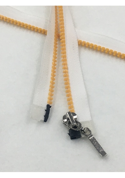 Kaban Mont Fermuarı 70 Cm Beyaz