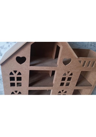 Hobi Adn Oyuncak Ev 3 Katlı Windows Penceri Model Ahşap Mdf Ham El Yapım