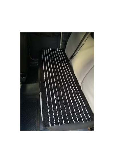 Terletmez Oto Kilim Seti, Ön Ve Arka 3'lü Paket Abanoz - Beyaz